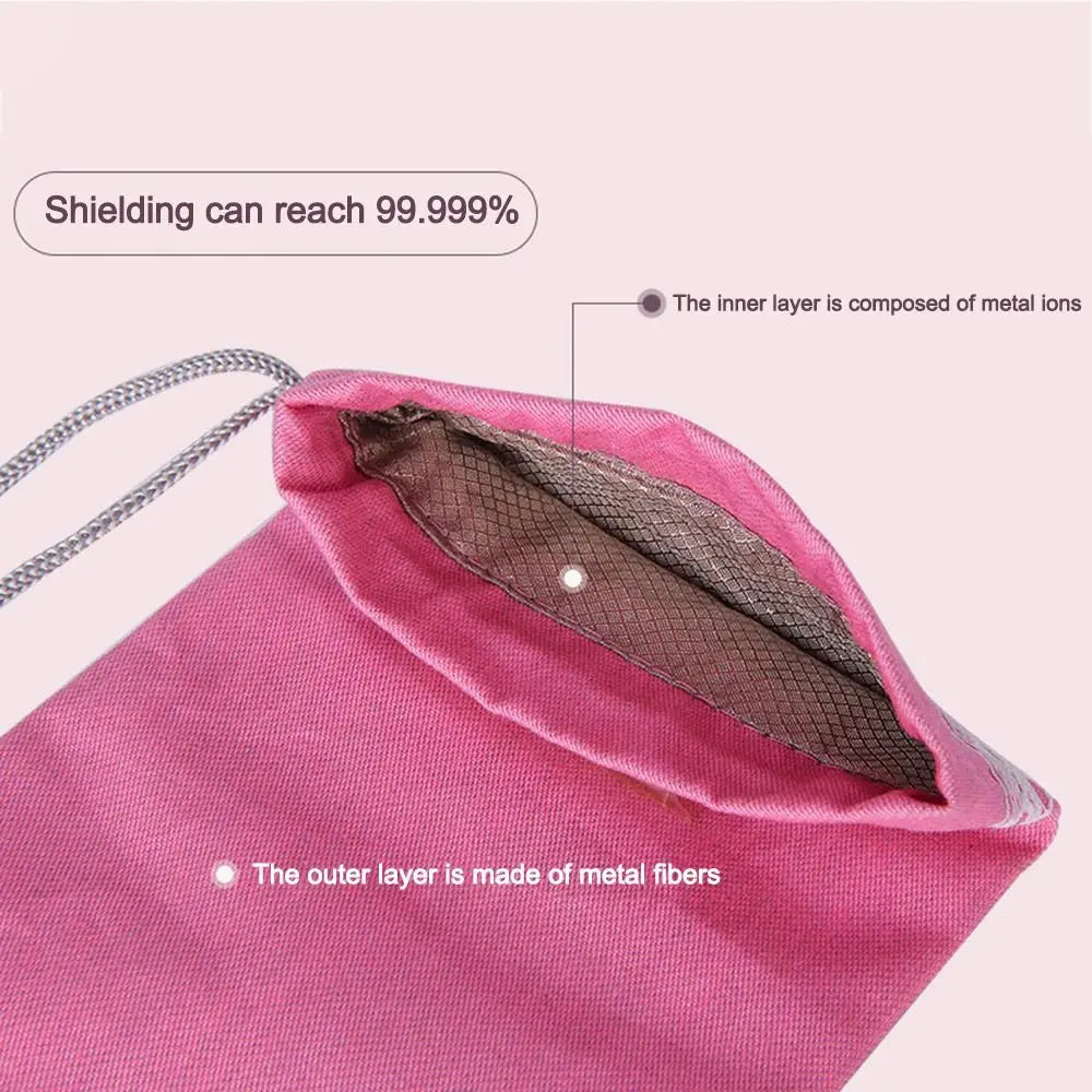 EMF Protection Radiation Protect Phone Bag Lightweight Silver Fiber Phone Pouch Storage Bag Mobile Phone Bags